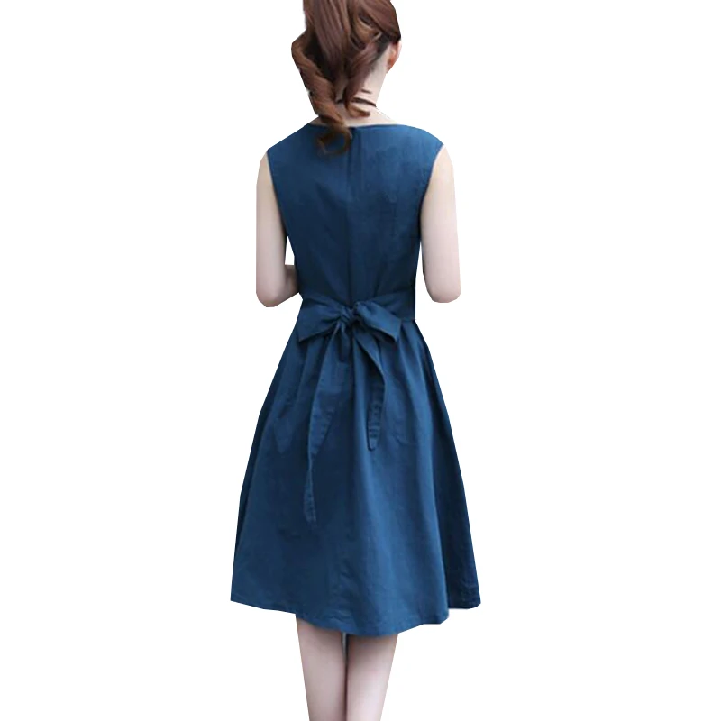 Женщины винтаж тонкий хлопок белье платья 2017 новый летний стиль dress сплошной цвет