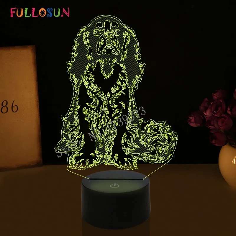 FS-4768 7 color Креативный детский подарок 3D Illuison лампа для собак бультерьер светодиодный ночник креативный декоративный Настольный светильник - Испускаемый цвет: FS-4768 7 color