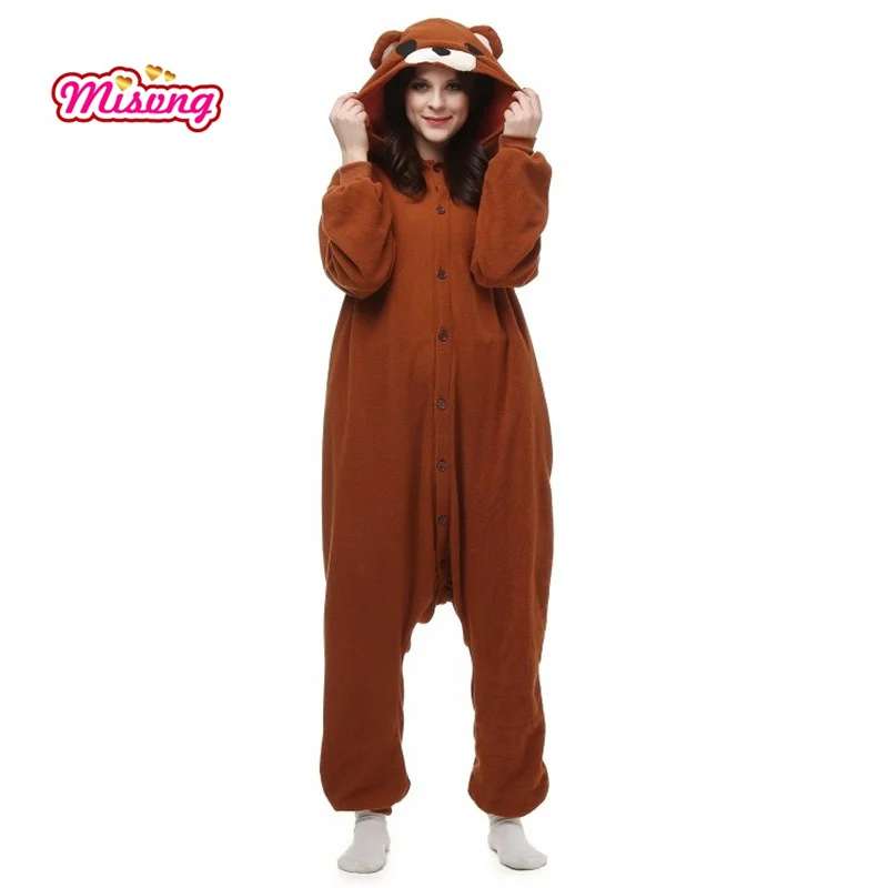 Misvng Pedo медведь pedobear коричневый мягкая Пижама Аниме Косплей Костюм унисекс для