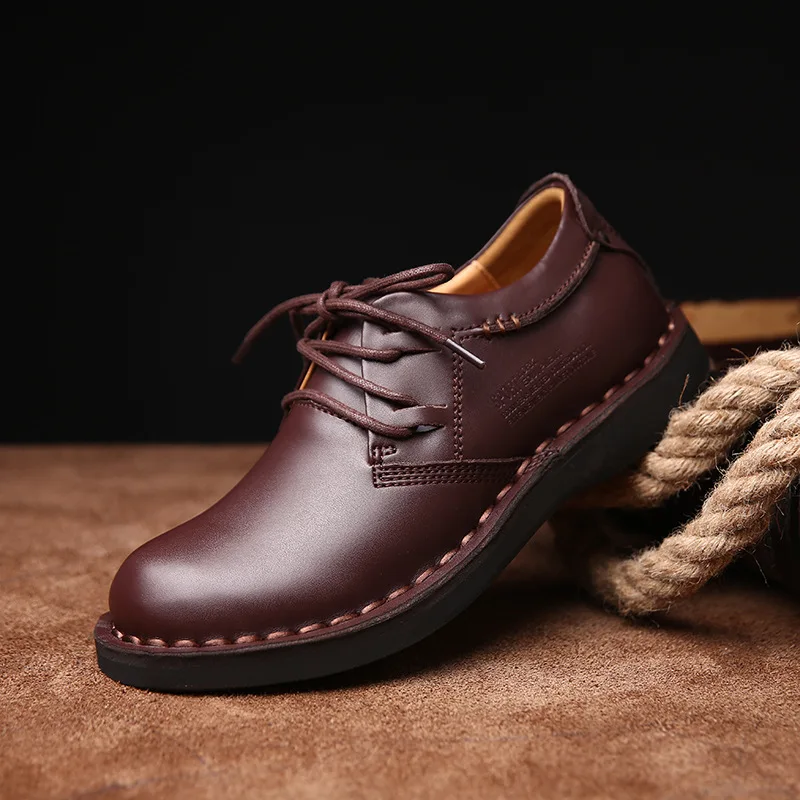 DR. Мужская обувь Martin из натуральной кожи ручной работы комбинезоны с первым слоем