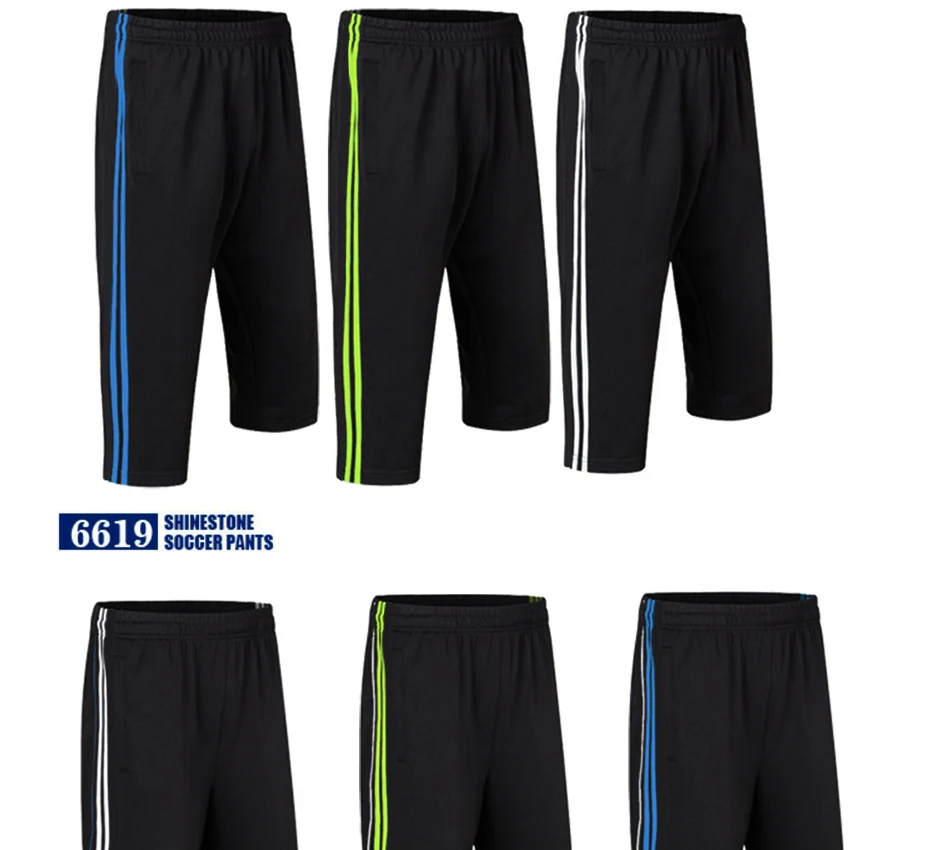 Футбольные футбольные штаны, размер L-4XL, mannen voetbal, тренировочные штаны, для бега, 3/4, broek met ritsvak