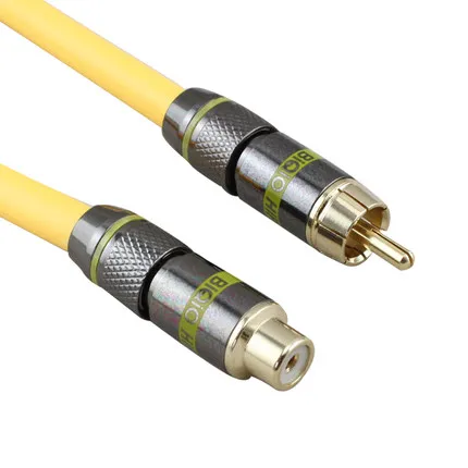 RCA мужского и женского пола цифровой коаксиальный аудио видео кабель SPDIF стерео