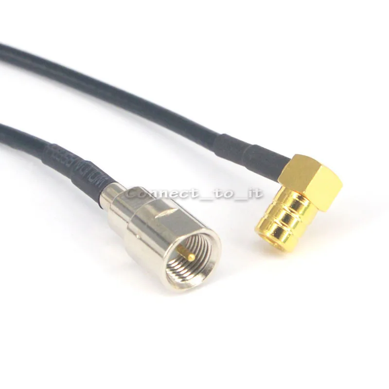 RF Coax SMB Женский правый угол к FME Мужской коаксиальный адаптер Pigtail Соединительный