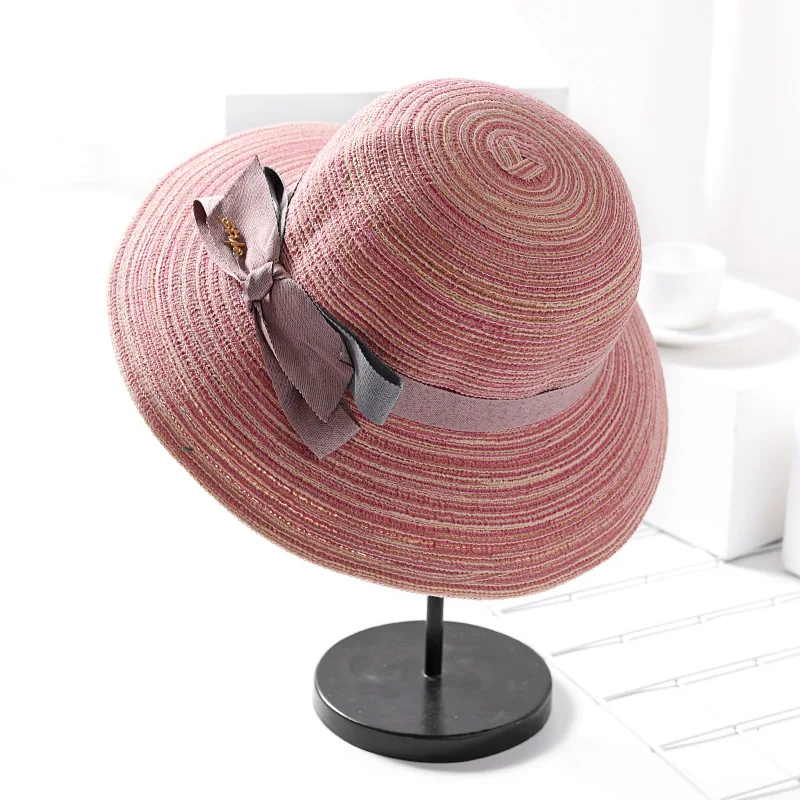 Шляпа женская летняя складная из хлопка соломенная | Аксессуары для одежды