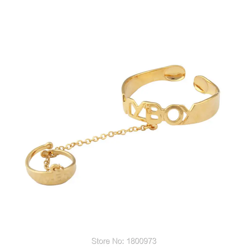 Модные ювелирные украшения браслет с золотым покрытием MYBOYBangles и вместе кольцом