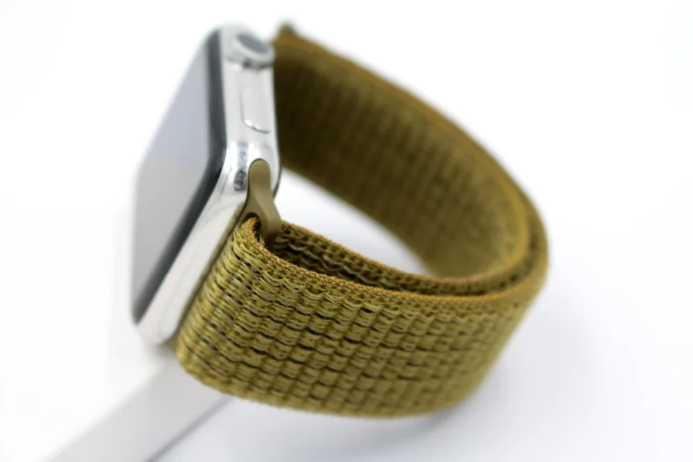 URVOI, Спортивная петля для apple watch, серия 4, 5, 3, 2, 1, ремешок для iwatch, двухслойный Воздухопроницаемый ремешок, тканый нейлоновый дракон, фрукты, 44 мм