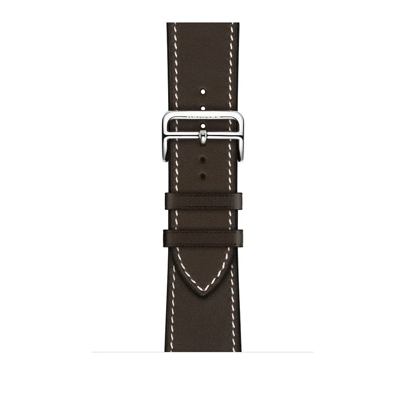 С логотипом Herm для Apple Watch Band 44 мм 40 кожаная Петля один тур развертывания Пряжка