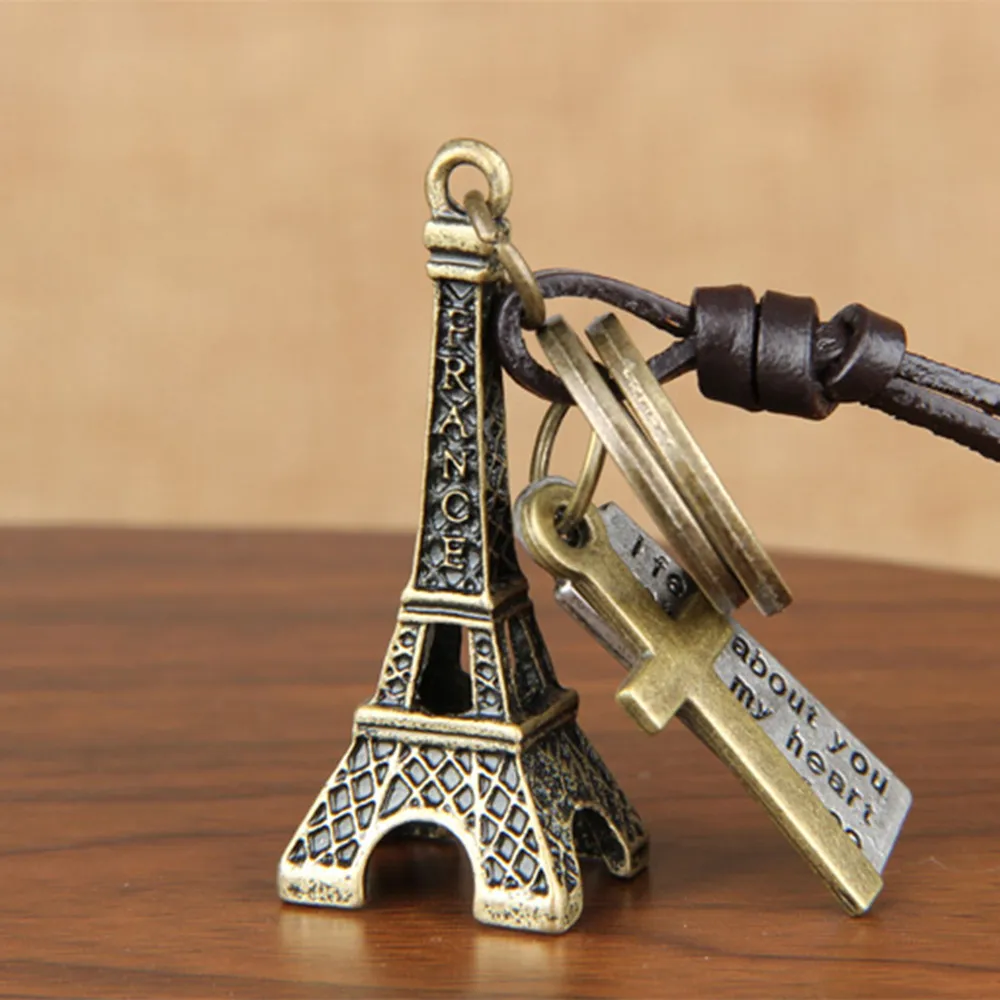 2015 Ретро цепочка Эйфелева башня кулон ожерелье Европейский Винтажный стиль