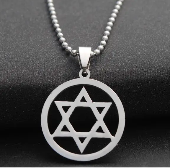 Ожерелье с кулоном в виде звезды Давида из нержавеющей стали|star of david pendant|star