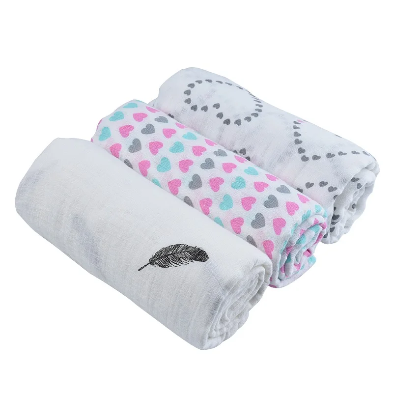 EGMAOBABY/комплект из 3 предметов, 120x120 см, муслиновое хлопковое детское Пеленальное Одеяло, Пеленальное полотенце для новорожденных, детское полотенце, обертывание