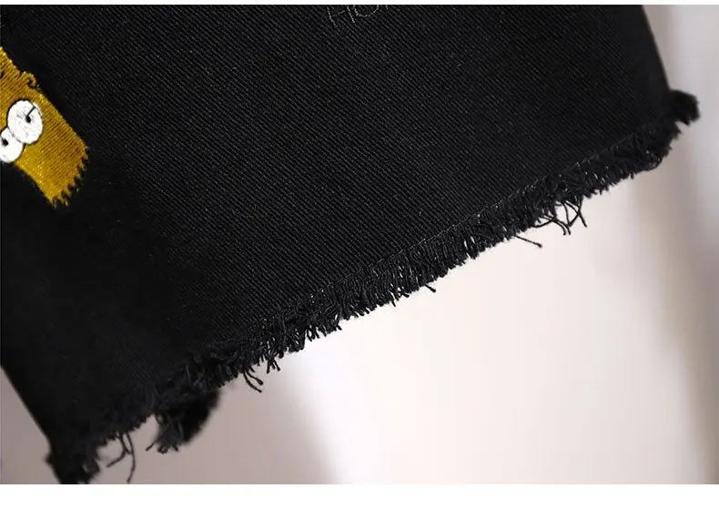 5XL 6XL, большие размеры, женские летние джинсовые шорты,, повседневные, плюс размер, мультяшная вышивка, милые шорты, женские, широкие, джинсовые шорты