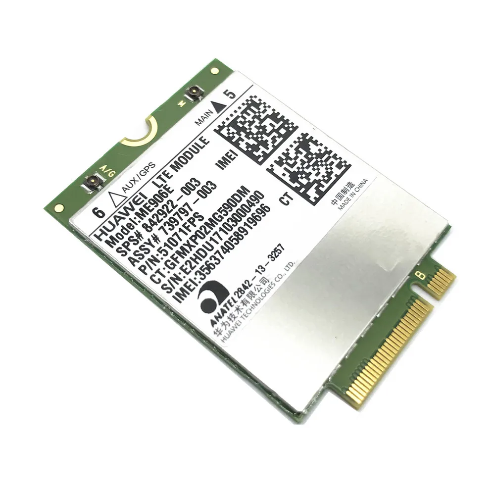 

HUAWEI ME906E LT4112 3G/4G module WWAN NGFF Card For HP NETWORK CARD 430 445 820 830 840 842922-003