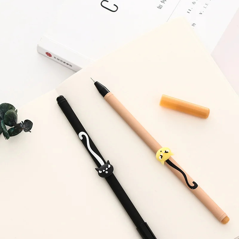 4 шт./партия гелевая ручка для кошек lapices Kawai caneta креативность papelaria ручки canetas милые канцелярские принадлежности kalem boligrafo Школьные Инструменты