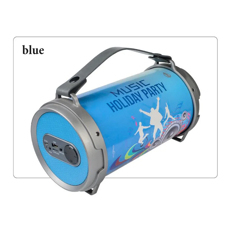 blue Открытый Спорт Супер бас беспроводной Bluetooth динамик портативный сабвуфер Bluetooth Hifi система Музыка объемный резной динамик - Цвет: blue