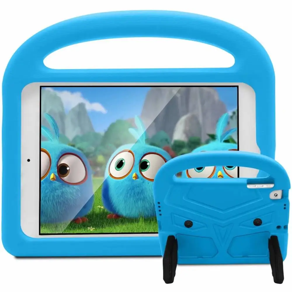 Blue Чехол для IPad 6-го поколения, ударопрочный чехол Eva с портативной ручкой, чехол-держатель для IPad, чехол 9,7 Air 2 Air 1, Fundas - Цвет: Blue