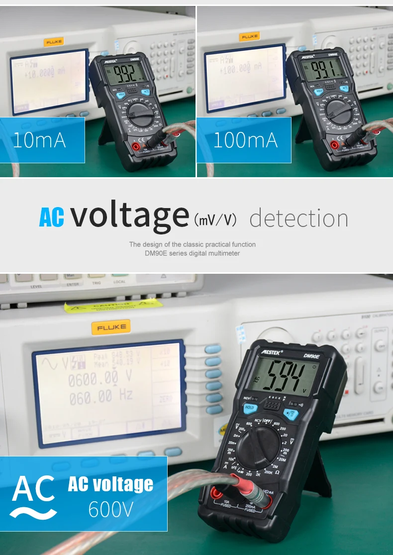 MESTEK DM90E мультиметр DC/AC Измеритель сопротивления тока напряжения NCV True RMS портативный цифровой мультиметры измерительный инструмент
