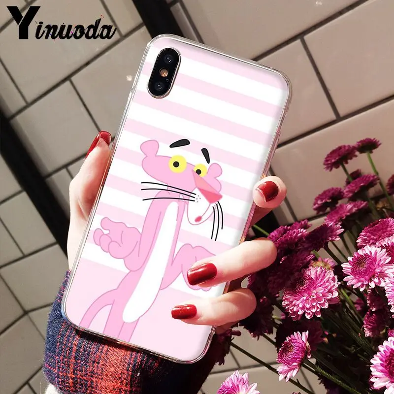 Yinuoda The Pink Panther DIY Luxury High-end Protector Case for Apple iPhone 8 7 6 6S Plus X XS MAX 5 5S SE XR Cover | Мобильные