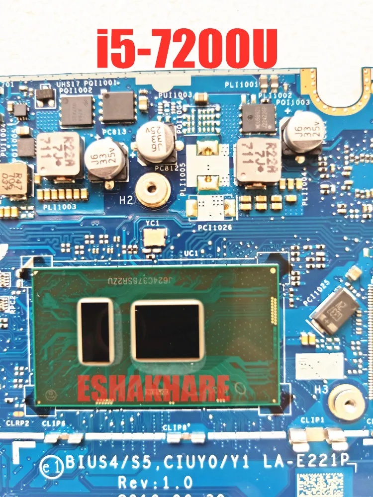 Материнская плата для ноутбука eshachare YOGA 310S 15IKB 510 14IKB материнская Lenovo I5 7200U MB LA E221P FRU