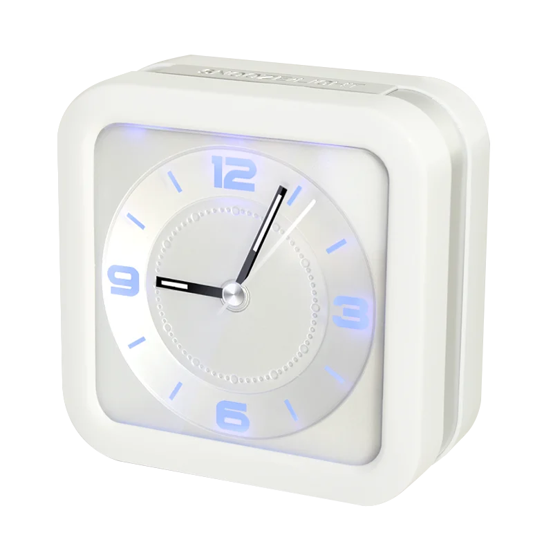 white clock Немой квадратный светящийся часы с функцией повтора электронные часы настольные для студентов, детей, спальни, украшают музыку, будильник - Цвет: white clock
