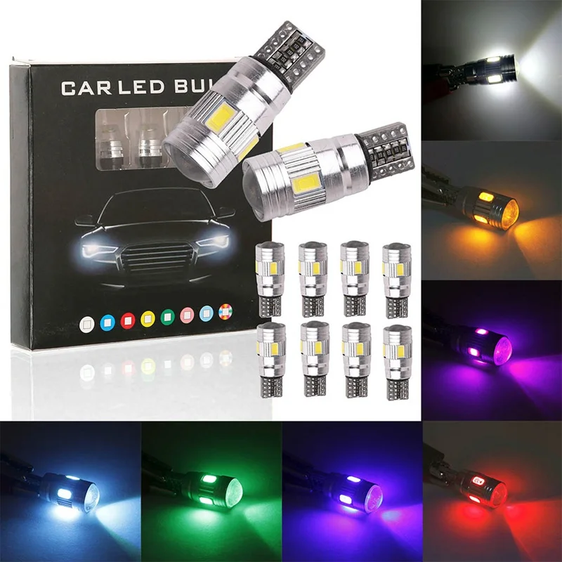 194 W5W 10 SMD 5630 Светодиодный светильник лампа без ошибок светодиодный парковки T10