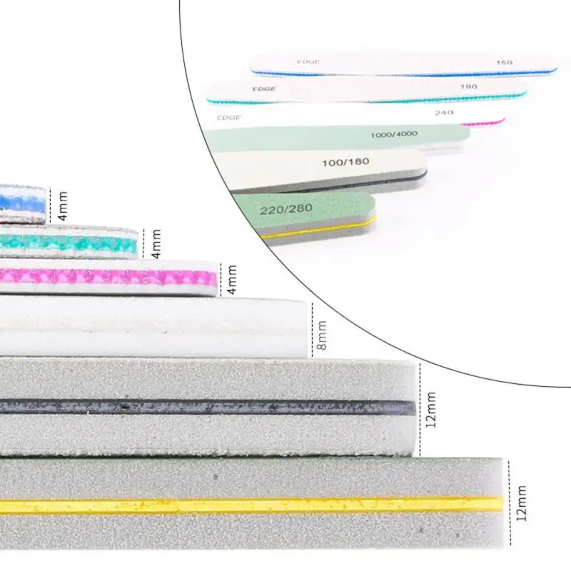 Профессиональные пилки для дизайна ногтей 6 шт. инструмент маникюра и педикюра