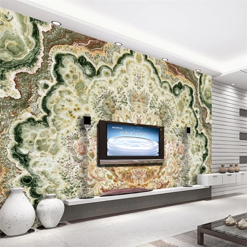 Обои на заказ обои для гостиной спальни павлин открытая мраморная текстура