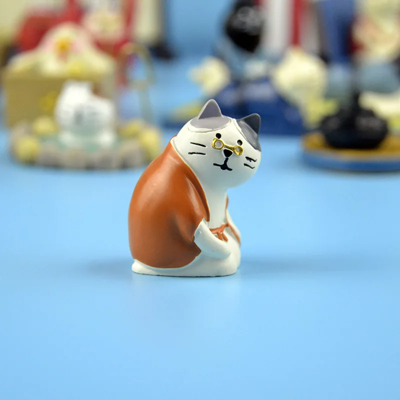 old calico cat Японский каваи мультфильм Животные взять горячий весенний ситцевый Кот белый медведь Осьминог фигурка украшения ТВ сиденье вентилятор татами, мебель игрушка - Цвет: old calico cat
