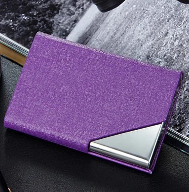 purple Модный магнит из нержавеющей стали металлический визитница чехол ID кошелек для кредиток Oracle Bone чехол для мужчин и женщин дорожный кошелек - Цвет: purple