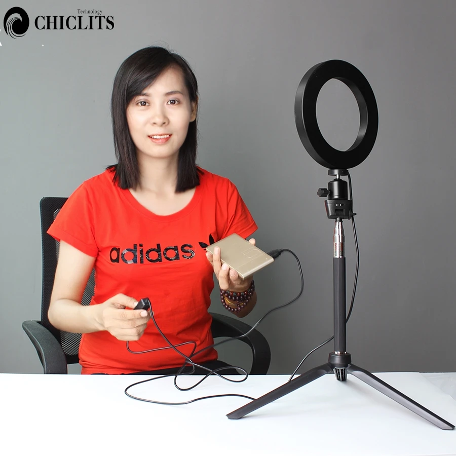 Dimmable LED Selfie Ring Light Youtube Video Photo Studio With Phone Holder USB Plug Tripod Photography Fill light | Электроника