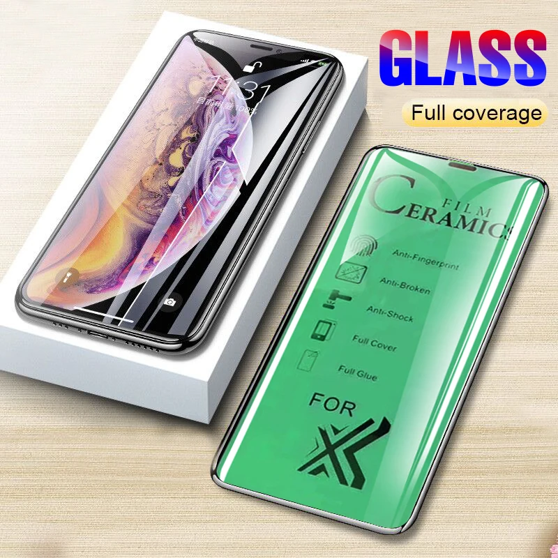 Полное покрытие закаленное защитное стекло для экрана IPhone 6 6s 7 8 Plus закругленные