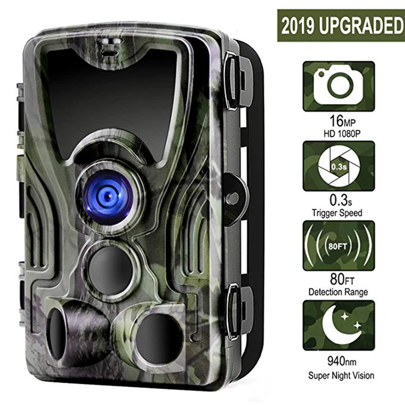 Suntekcam HC 801A 16MP 32 GB охоты Камера 1080 P Trail IP65 фото ловушки 0 3 s Время срабатывания 850nm