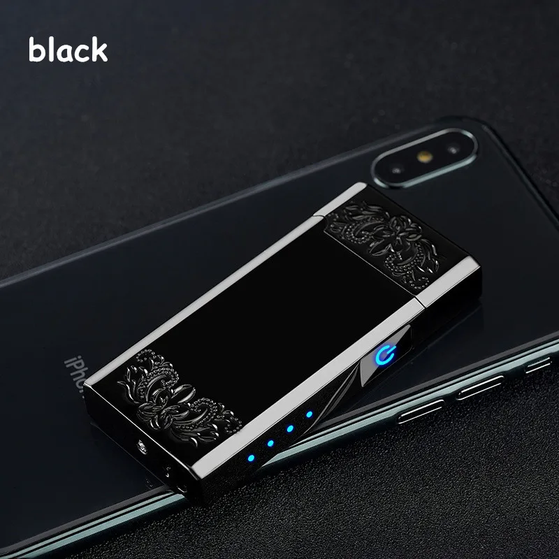 Sense switch Arc Plasma Зажигалка USB ветрозащитные, импульсные зажигалки металлические электронные смарт-дисплей электрозажигалки подарки