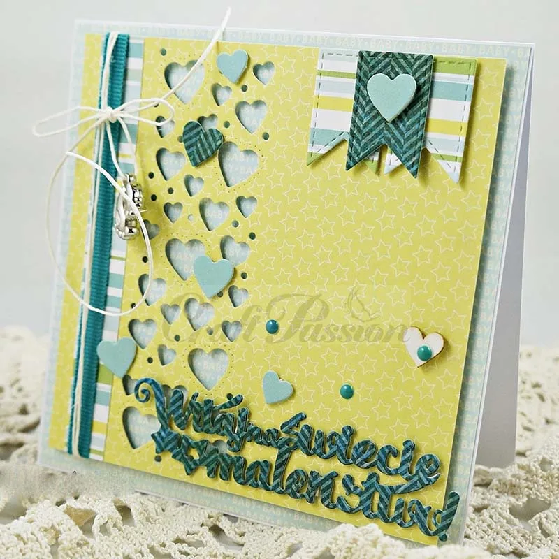 Металлические Вырубные штампы AddyCraft вырезанные с сердцами фон для скрапбукинга