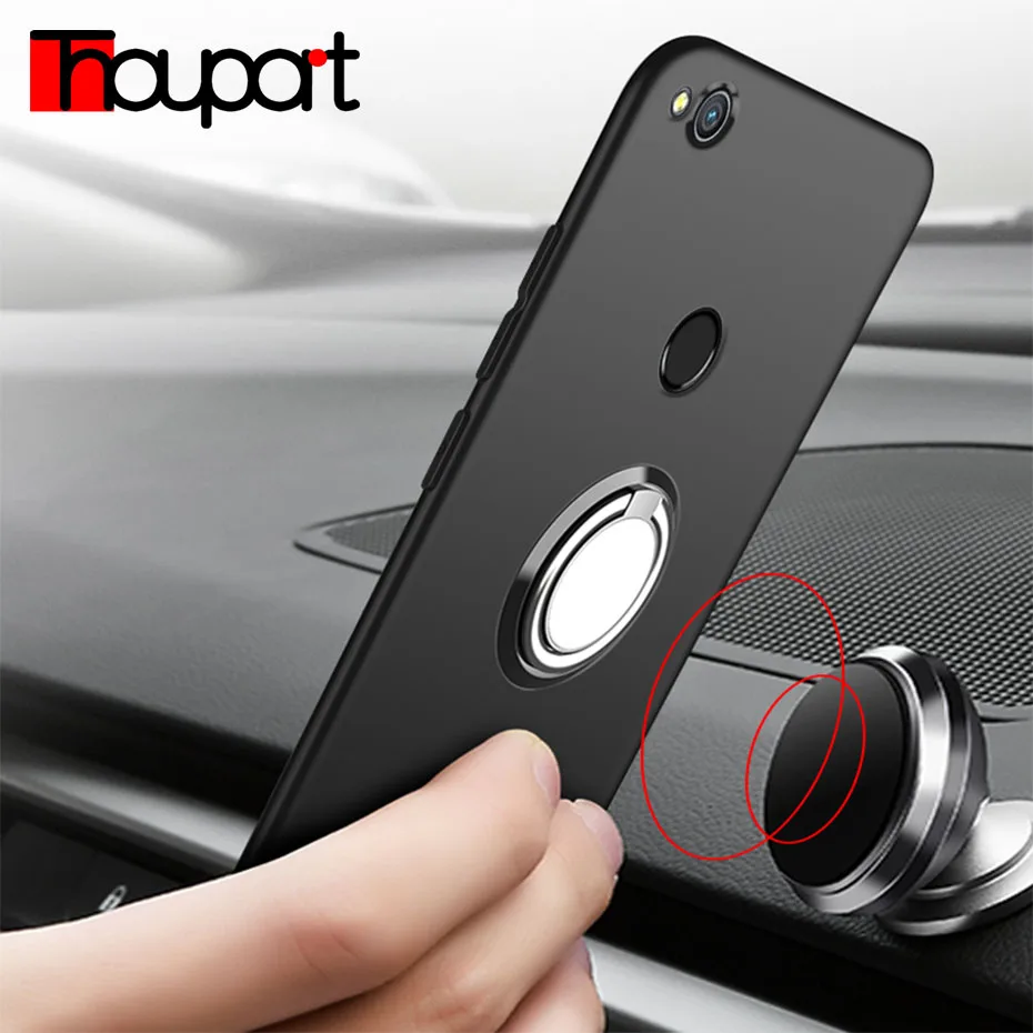 Matte Silicone Case For Huawei P20 Lite P10 Cases Magnetic Ring Stand Holder Cover Honor 9 |
