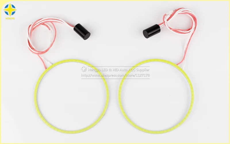 2x ангельские глазки Led COB Halo Кольцо для автомобиля DRL дневные ходовые огни 60 70 80 90 100