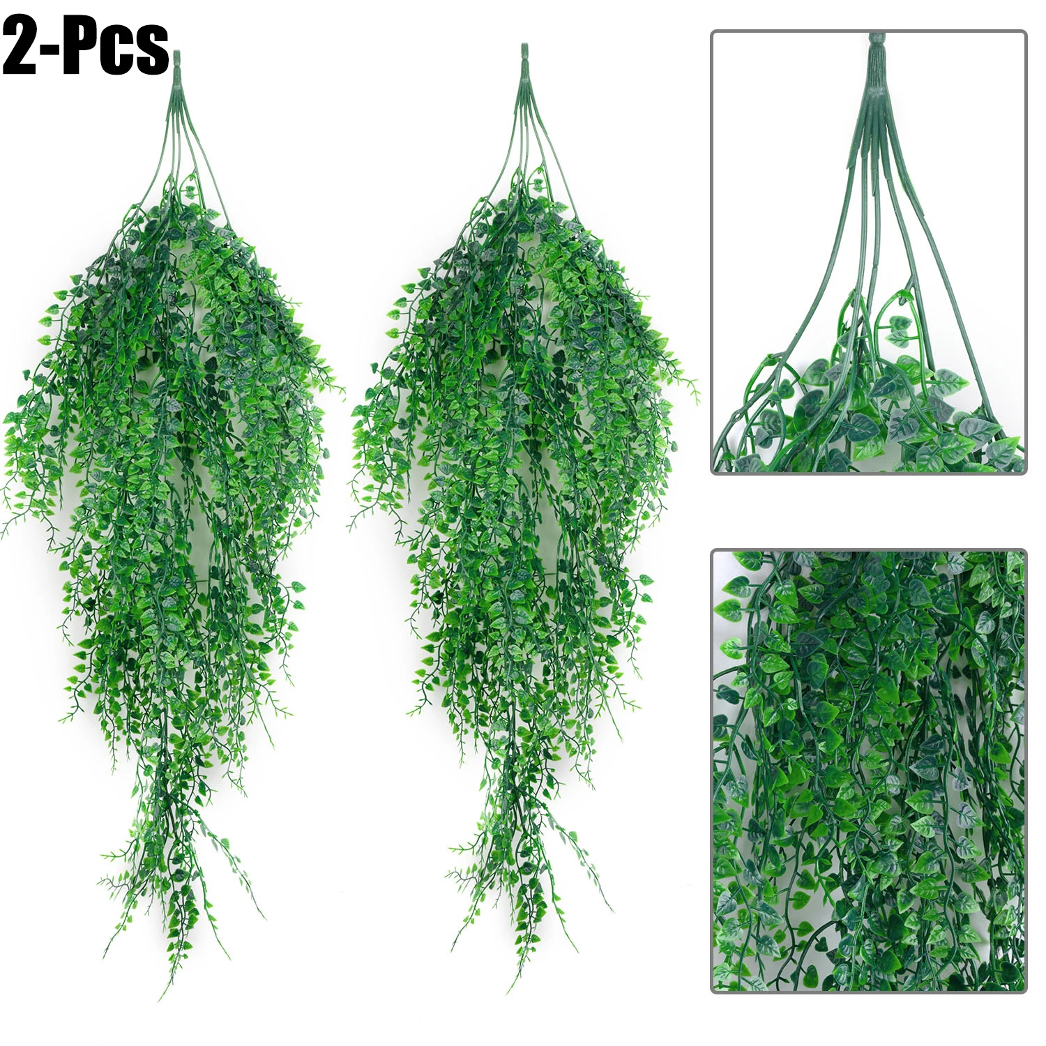 Green Artificial Hanging Plant Simulated Leaves Fake Ivy Fake Hanging Plants For Wedding Home Decor - Цвет: 2PCS