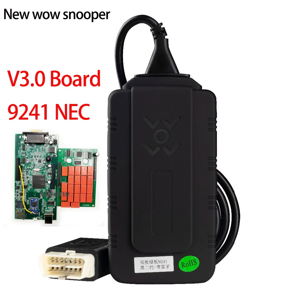 Новейшее программное обеспечение,1 для ds tcs с bluetooth tcs pro plus obd2 сканер Авто диагностический инструмент для автомобиля и грузовика - Цвет: New WOW Snooper