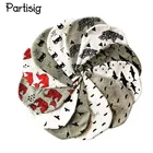 Осенне-зимняя хлопковая Шапка-бини с мультяшным животным для мальчиков и девочек, детская шапка с принтом, детская шапочка, аксессуары для детей