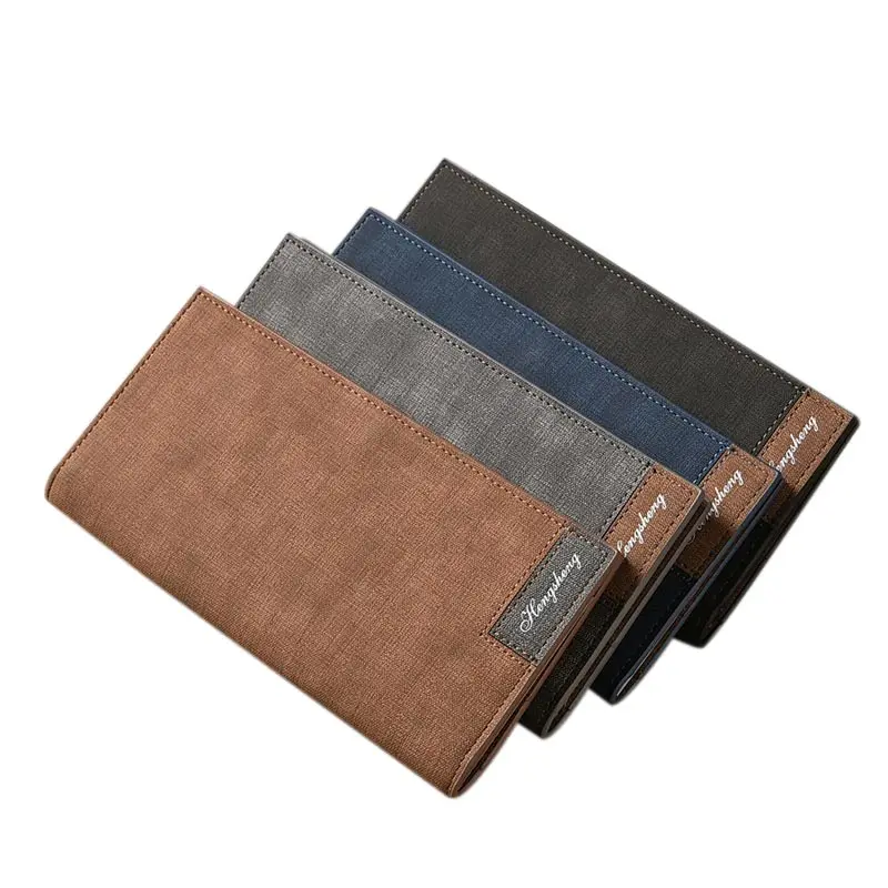 Мужской Длинный кошелек матовый дизайн простые матовые кошельки из