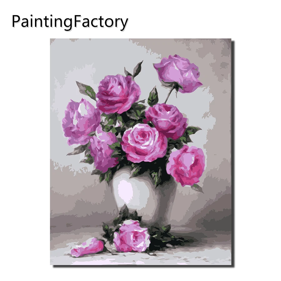 PaintingFactory Красивые розы декоративные фотографии по номерам настенные картинки