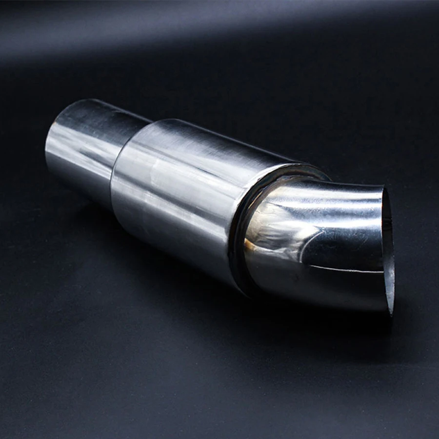 Универсальный автомобильный глушитель 2 дюйма в резонатор Изогнутый наконечник