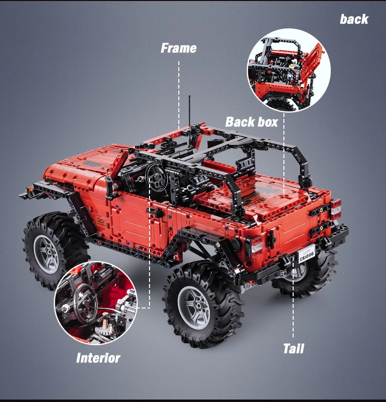 Cada пульт дистанционного управления 2,4G Adventurer Car 1941pcs Technic battery Box Motor Creator Строительные Кирпичи Блоки Игрушки для мальчиков