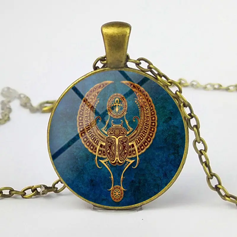 Серебристая бронзовая черная подвеска SUTEYI с жуком Египетский Scarab кулон ожерелье