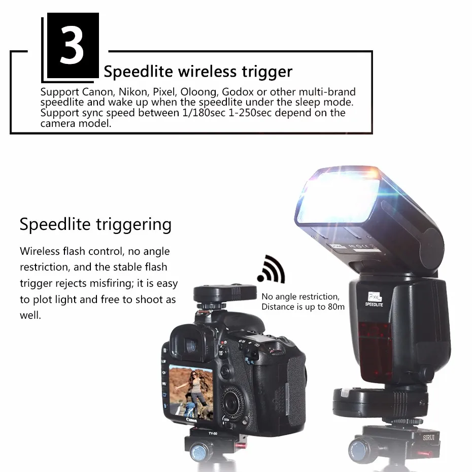 Pixel TF-363 беспроводной пульт дистанционного управления спуска затвора Flash Trigger передатчик и приемники для sony A33 A55 A57 A77 A900 A850