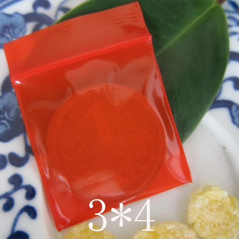 200 шт 3*4 см маленькие пластиковые перерабатываемые мешки мини Ziplock пластиковый