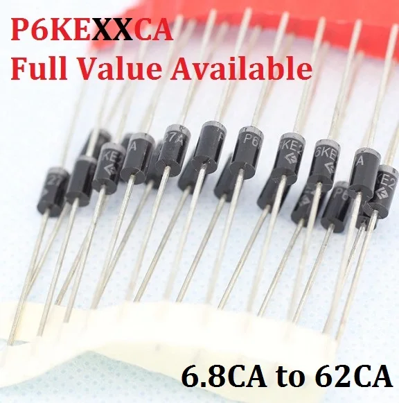 Диод P6KE P6KE20CA P6KE30CA P6KE33CA P6KE36CA P6KE39CA P6KE43CA P6KE51CA P6KE62CA 51CA 43CA 20CA 30CA 36CA 39CA 20 шт.|Диоды| |