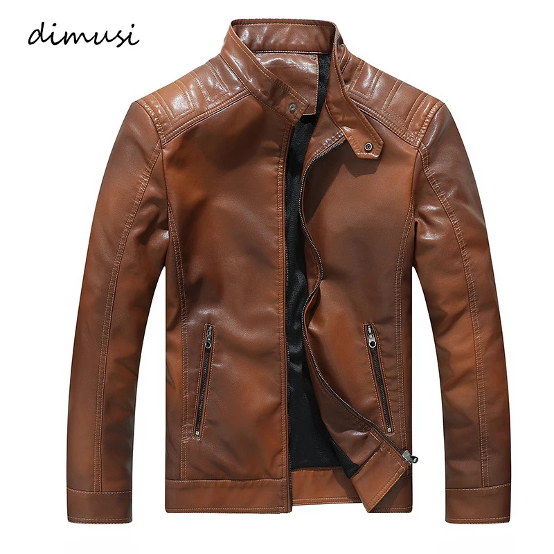 DIMUSI Для мужчин PU куртка кожа зимние пальто Для мужчин s Slim Fit Искусственная кожа мотоциклетные байкерские куртки мужские кожаные пальто Костюмы 3XL