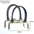 BDTHOOO 24 см металлическая ручка-каркас для кошелька Kiss замок с застежкой античный бронзовый тон для изготовления сделай сам клатч сумка сумочка полиуретановая ручка аксессуар