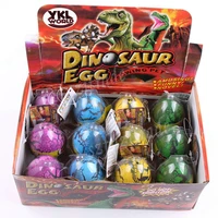 large size 12pcsset water hatching dinosaur egg novelty water inflation crack growing dino eggs children educational toys s8