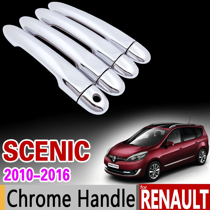 Хромированный чехол для ручки Renault Scenic III 2010 2016 отделка Grand XMOD 2011 2012 2013 2014